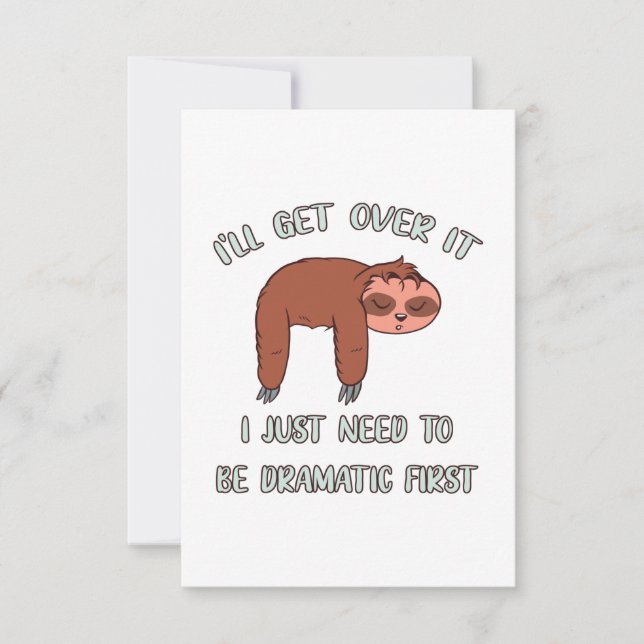 Carte Je vais me remettre de Sloth. (Devant)