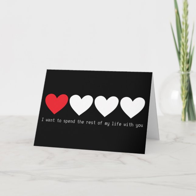Carte Je veux passer le reste de ma vie avec vous (Devant)