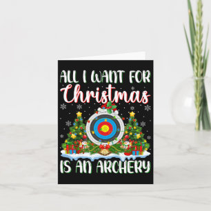 Carte Je Veux Pour Noël Est Un Tir À Arc Lumières Arbre