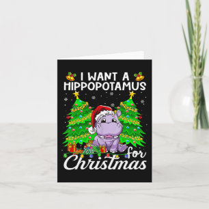 Carte Je Veux Un Hippopotame Pour Les Lumières De Noël P