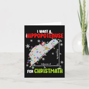 Carte Je Veux Un Hippopotame Pour Noël Joyeux Mat Hippo