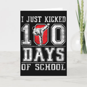 Carte Je viens de botter 100 jours de karaté scolaire Jo