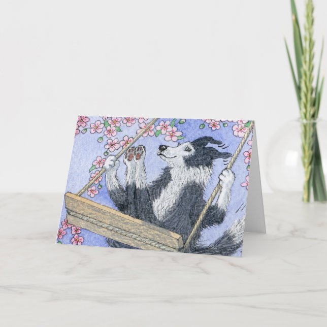 Carte Je viens de me balancer dans la fleur (Devant)