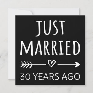 Carte Je Viens De Me Marier Il Y A 30 Ans