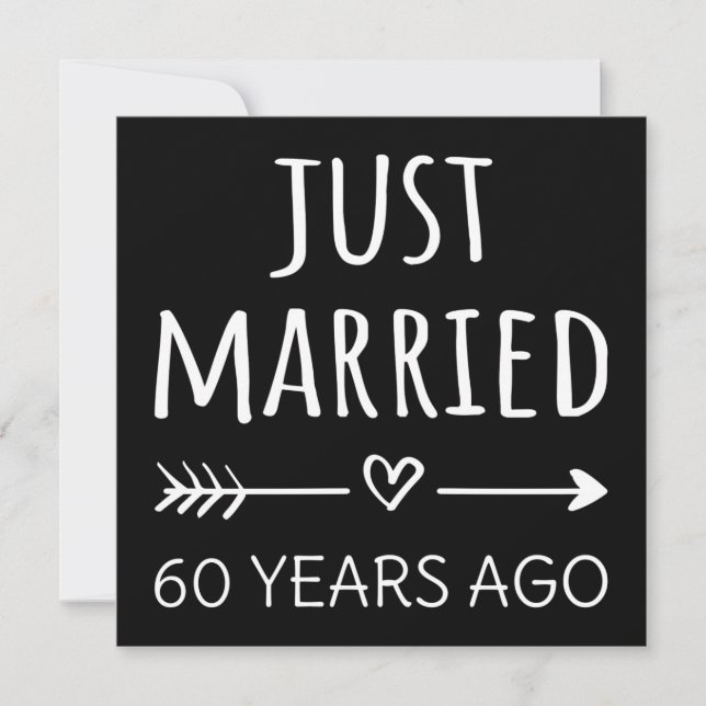 Carte Je Viens De Me Marier Il Y A 60 Ans (Devant)