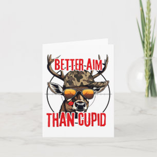 Carte Je vise mieux que Cupidon chasse la Saint-Valentin