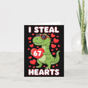 Carte Je vole des cœurs 67 Trex Enfants Saint-Valentin M