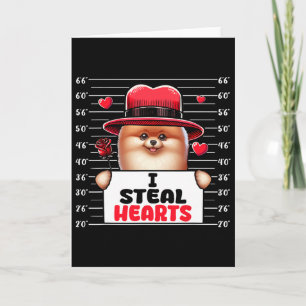 Carte Je vole des cœurs mignons pour la Saint-Valentin,