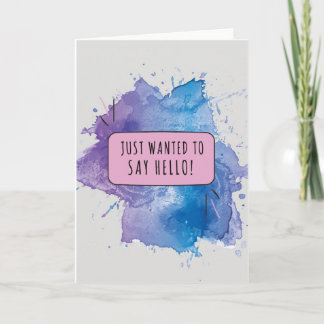 Carte Je voulais juste dire bonjour