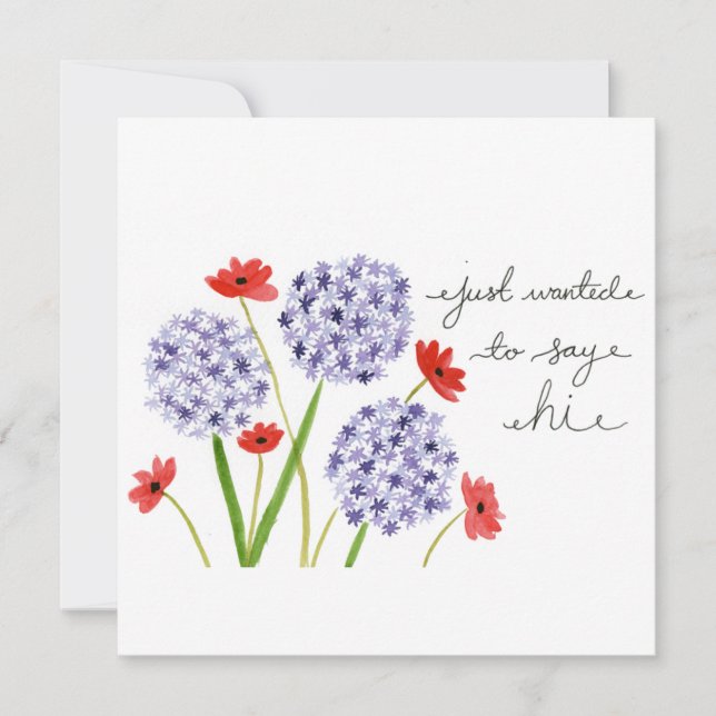 Carte Je voulais juste dire Salut (Devant)