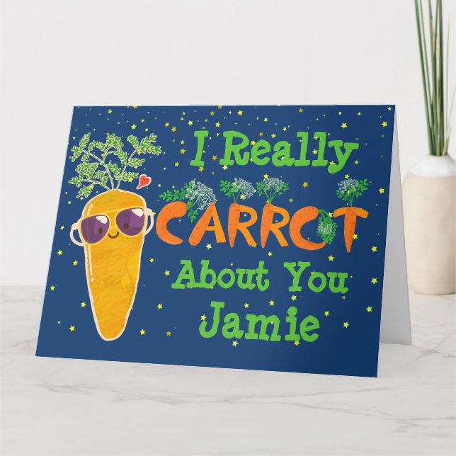 Carte Je Vous Carotte Vraiment | Jeu de devis motivation (Devant)