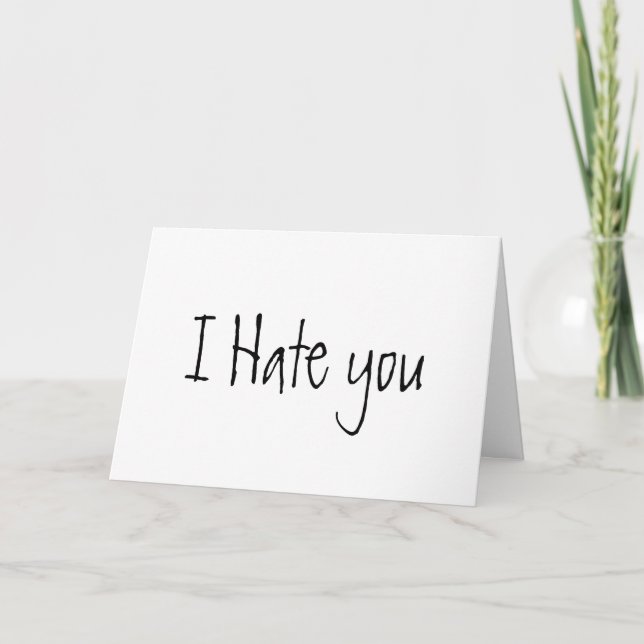 Carte JE VOUS HAINE et vous suce (Devant)