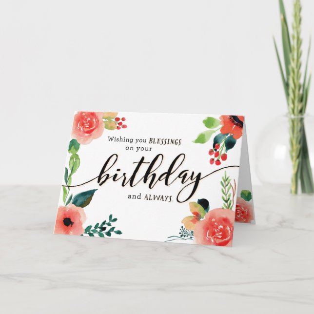Carte Je vous souhaite des bénédictions pour votre anniv (Devant)