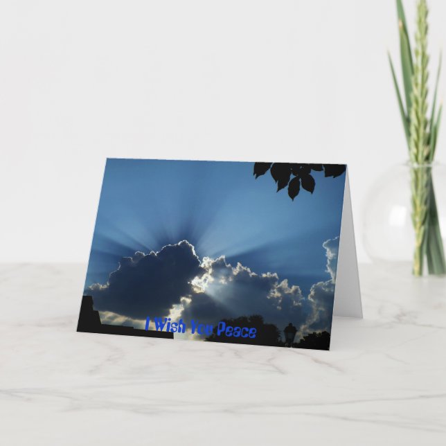 Carte Je vous souhaite la paix (Devant)