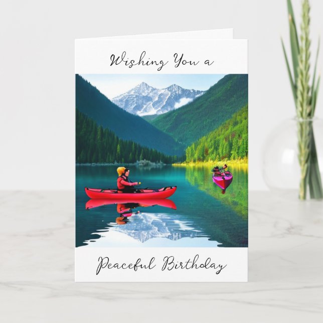 Carte Je vous souhaite un anniversaire paisible | Thème  (Devant)