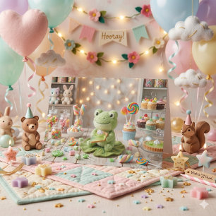 Carte Je vous souhaite un anniversaire totalement crapau