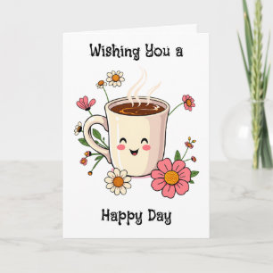 Carte Je vous souhaite un jour heureux   Amitié