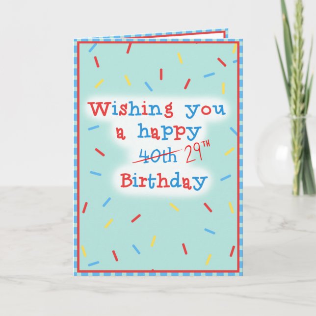Carte Je vous souhaite un joyeux 40ème anniversaire... 2 (Devant)