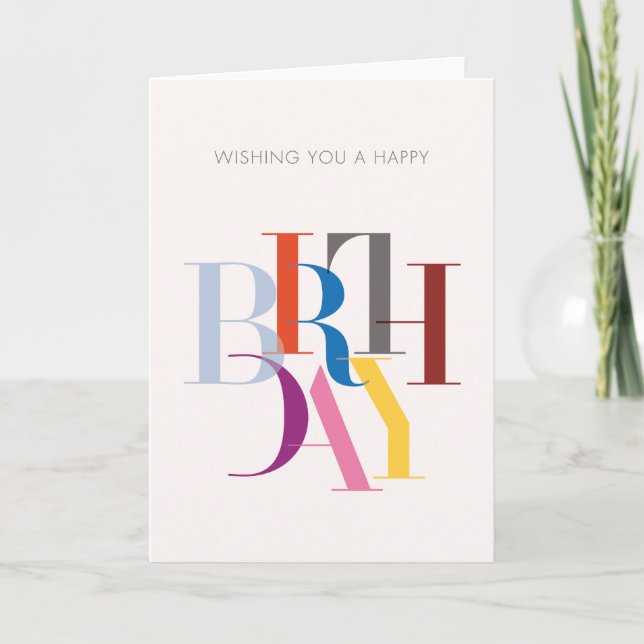 Carte Je vous souhaite un joyeux anniversaire (Devant)