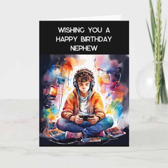 Carte Je vous souhaite un joyeux anniversaire Nephew | G (Devant)