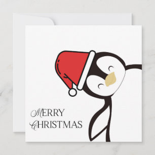 Carte Je vous souhaite un Noël pingouin-Tastique !