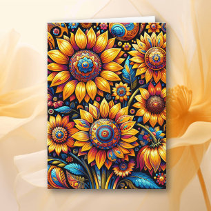 Carte Je vous souhaite une belle journée   Art tournesol