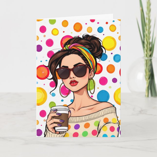 Carte Je vous souhaite une journée étincelante ! Femmes  (Devant)