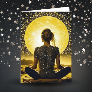 Carte Je vous souhaite une journée paisible   Méditation