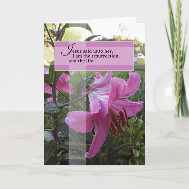 Carte Jean 11 Joyeux dimanche de la Résurrection Pâques  (Devant)