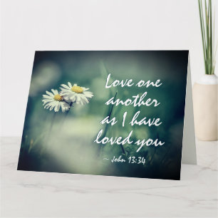 Carte Jean 13:34 Aimez-vous les uns les autres comme je 
