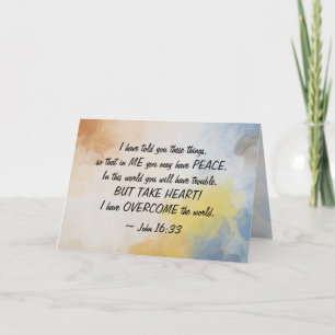 Carte Jean 16:33 J'AI SURMONTÉ le monde!