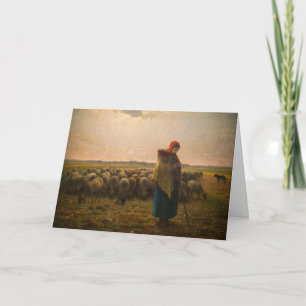 Carte Jean-Francois Millet - Berger et troupeau 1863