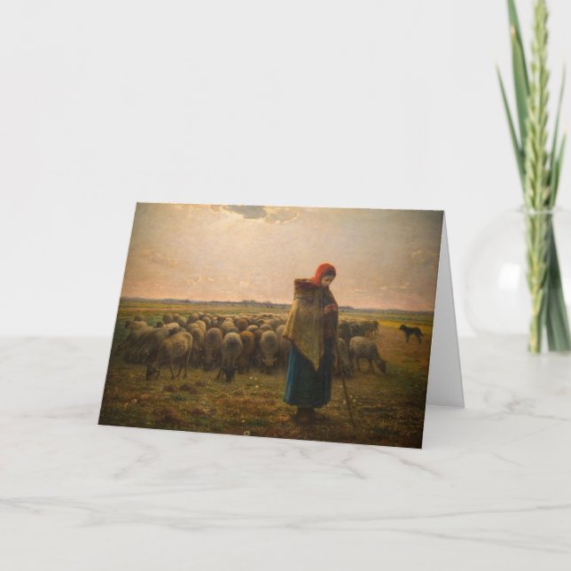 Carte Jean-Francois Millet - Berger et troupeau 1863 (Devant)