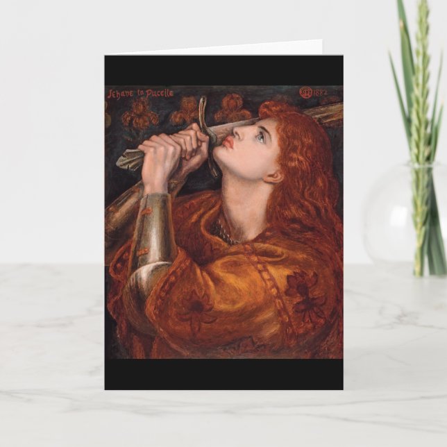 Carte Jeanne d'Arc, c. 1882 par Dante Gabriel Rossetti (Devant)
