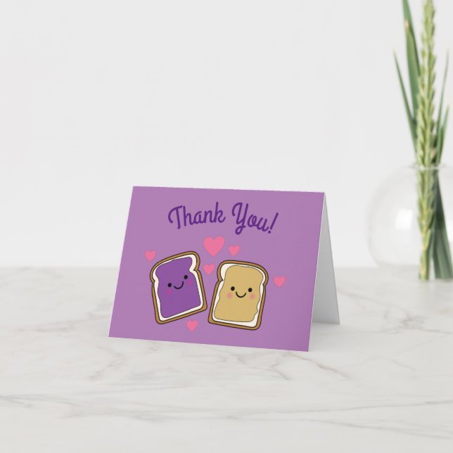 Carte Jelly au beurre d'arachide fête d'anniversaire PBJ (Devant)