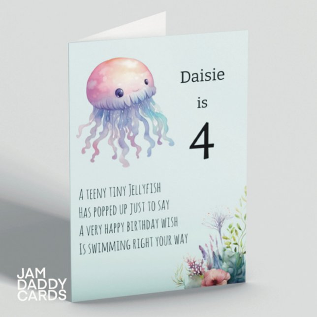 Carte Jellyfish Enfants Anniversaire (Créateur téléchargé)