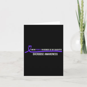 Carte J'en porte du violet pour sensibiliser au surdosag