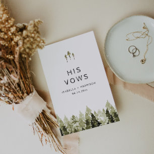 Carte JENNA Rustic Pines Sa Vow Book Card Mariage