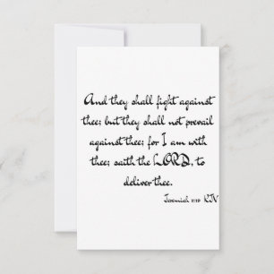 Carte Jeremiah 1:19 KJV Bible Verse Flat Salutation