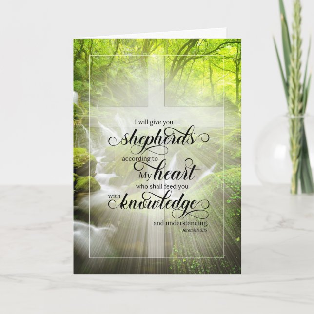 Carte Jérémie 3 Anniversaire de l'ordination Bois (Devant)