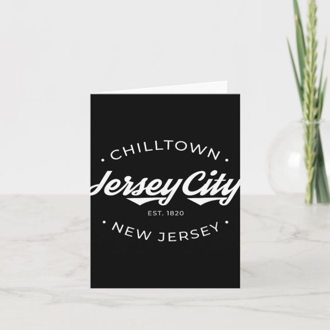 Carte Jersey City New Jersey Chilltown - Black - Small - (Devant)