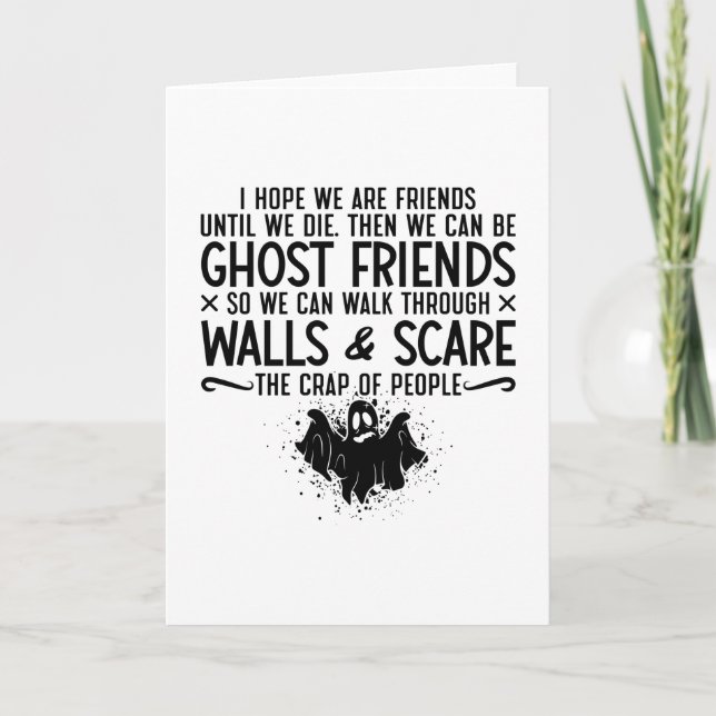 Carte J'Espère Que Nous Sommes Amis Chasseur De Fantômes (Devant)