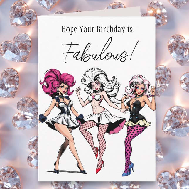 Carte J'espère que votre anniversaire est fabuleux ! Dra (Créateur téléchargé)