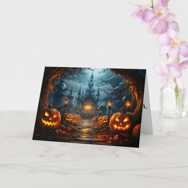 Carte J'Espère Que Vous Avez Un Bon Halloween (Orchidée)