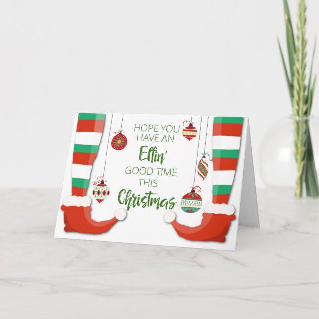 Carte J'espère que vous passerez un bon moment elfin ce  (Devant)