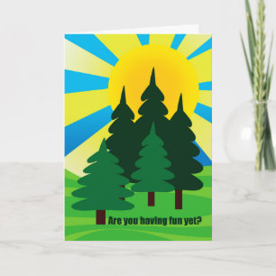 Carte J'espère que vous vous amusez au camp d'été pour e