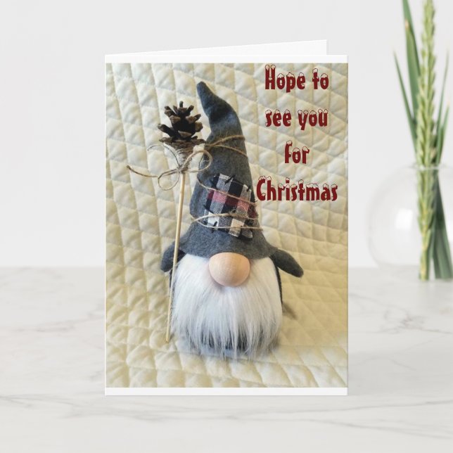 CARTE **J'ESPÈRE VOUS VOIR À NOËL** (Devant)