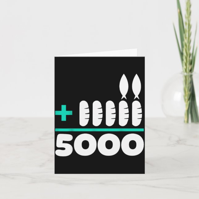 Carte Jesus 2 Fishes 5 Breads 5000 Chosen Against The Cu (Devant)