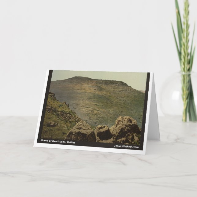 Carte Jésus a marché ici : Mt. des béatitudes (Devant)