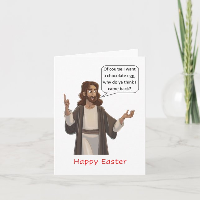 Carte Jésus aime le chocolat, Joyeux anniversaire (Devant)